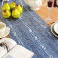 thumbnail image 5 of Nvzi Camino de mesa estilo granja, camino rústico con borlas, camino de mesa de lino y algodón trenzado a rayas estilo bohemio de 108 pulgadas de largo para cenas, fiestas y festividades, 5 of 5