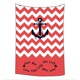 thumbnail image 1 of ABPHQTO Live the Life You Love, Coral y blanco Chevron Zig Zag Pattern with Anchor Dormitorio Sala de estar Arte Tapiz para colgar en la pared Tamaño 150x228 cm, 1 of 1