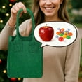 thumbnail image 5 of Portable Felt Tote Bag Cute Gift Bag for Kids Suitable for Christmas Baby Shower Birthday Holiday Party (Green), 5 of 6