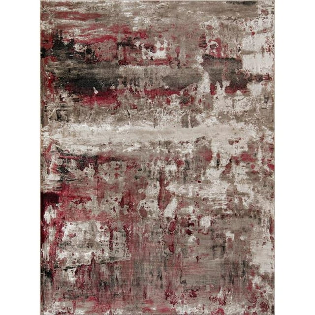 Momeni MONTEMO-09RED7696 Tapis Rectangulaire de 7 Pi 6 Po x 9 Pi 6 Po - Rouge