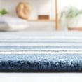 thumbnail image 4 of SAFAVIEH Metro Joaquin Striped Area Rug, Blue/Ivory, 6' x 6' Square, 4 of 8