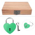thumbnail image 4 of Heart Lock Metal Exquisite Padlock with Key, Small Size Mini Heart Shape Padlock Key Padlock Heart Padlock for Diary, Jewelry Box, Luggage, 4 of 7
