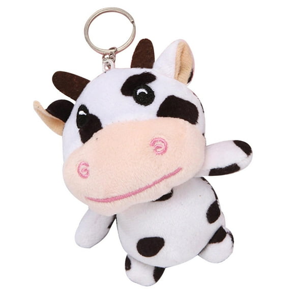 Raindrops  Stuffed Cow Keychain Plush Pendant for Quick Identification