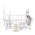 thumbnail image 2 of 2 Piece Chrome Plated Steel Small Compact Dish Drainer, Silver, 2 of 4