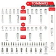TOMMARS Mechanic Tool Box Set Automotive, 92piece 1/4" & 3/8" Drive