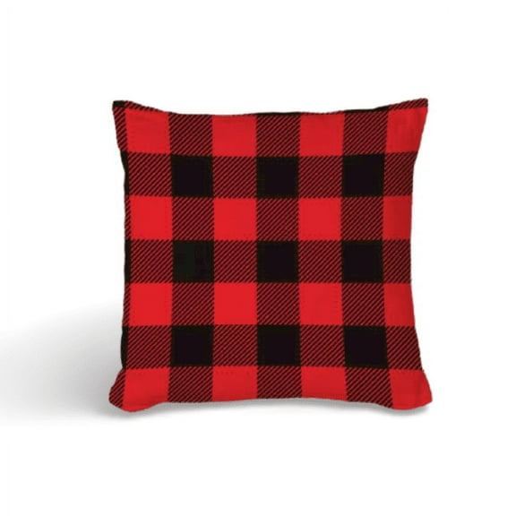 Chochili Lumberjack Home Decor Graphic Pillow Cases Cushion Cover 18X18 Black Red