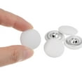 thumbnail image 4 of Uxcell 10pcs 34L Fabric Cloth Covered Button 21mm Metal Shank Round Sewing Buttons for Suits Dress Blouses, White, 4 of 5