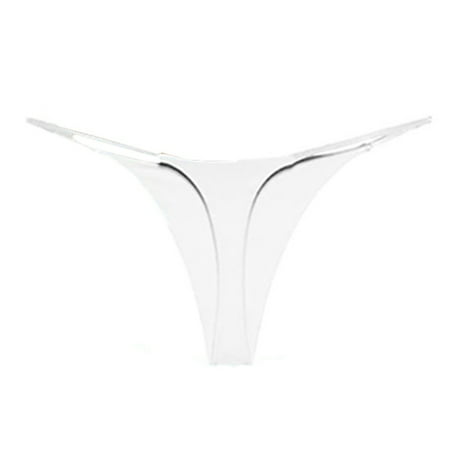 BYHONG Sexy Underwear for Women Thong Low Rise G String Panties 5 Pack Low Waist T Back String Underpants for Women Womens Panties White One Size