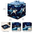 thumbnail image 3 of Starry Shark Foldable Clothes Storage Containers with Handle, 10.8"x10.5"x10.6", Large Capacity - Storage Cubes and Bins, 3 of 6