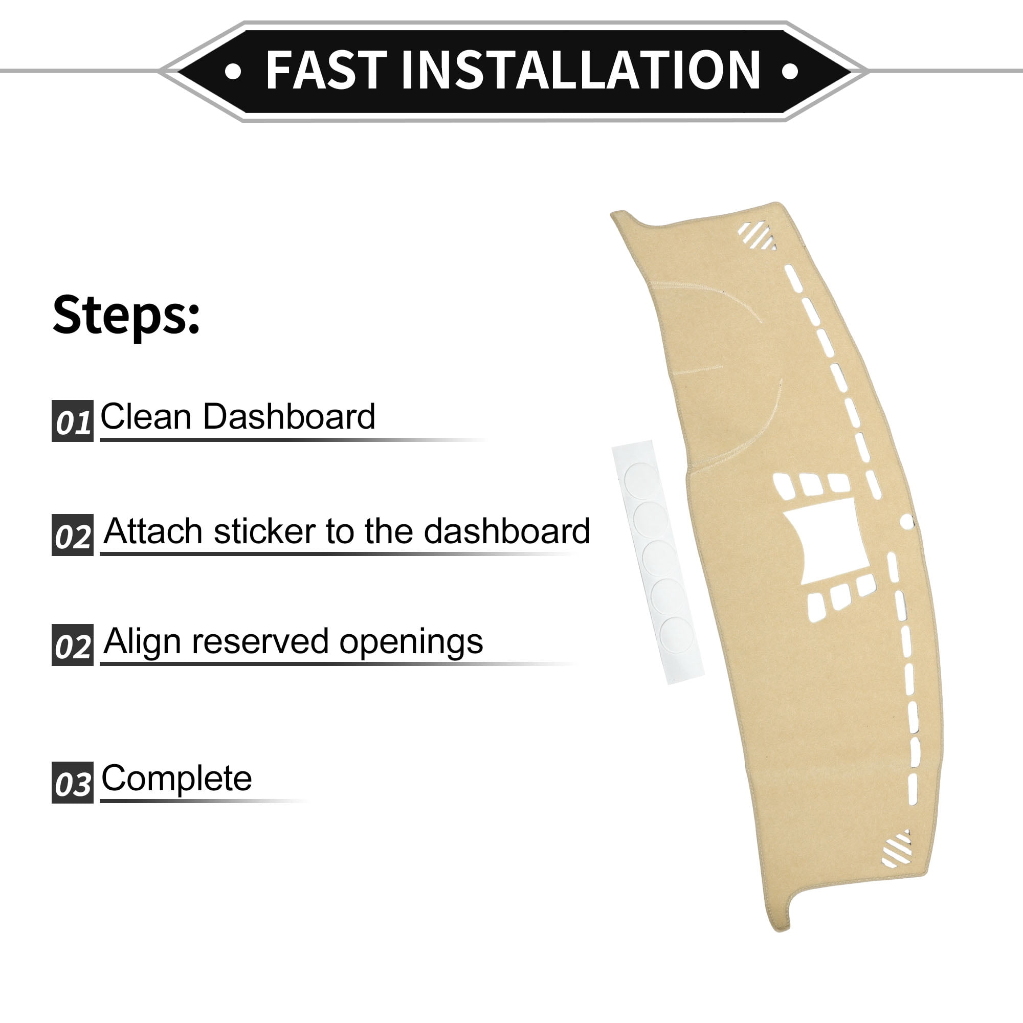 Dash Cover Compatible for PORSCHE PANAMERA 2010-2016, Non-Slip Polyester Silicone Beige Center Console Dashboard Cover Mat Pad Carpet