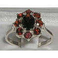 thumbnail image 5 of LBG British Made 18k White Gold Natural Garnet Womens Statement Ring - 33 size options - Size 4, 5 of 6