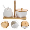 thumbnail image 3 of HEANUJJ Sugar and Milk Serving Set with Bamboo Spoon for Home Use 1 Set, 3 of 8