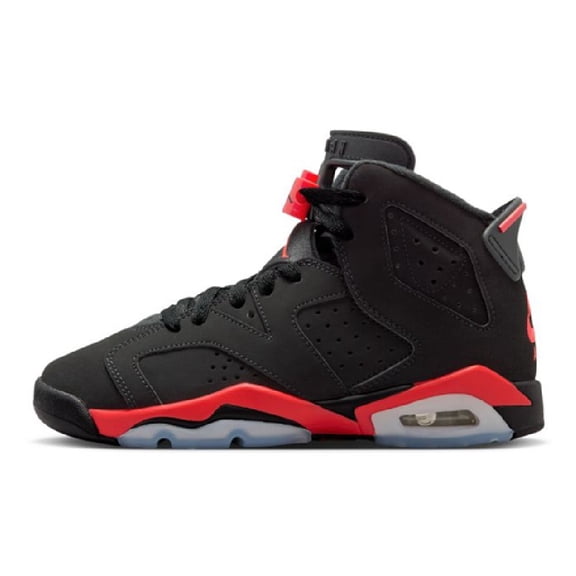 Nike Air Jordan 6 Retro Black / Light Crimson IQ1275-001 Grade-School Size 3.5