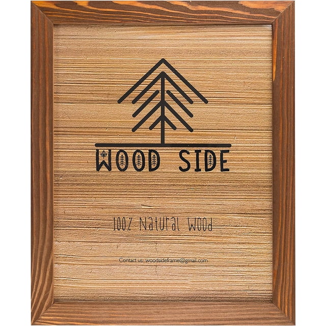 Rustic Wooden Poster Picture Frame 12x16 - Natural Solid Eco Distressed Wood for Wall Mounting Photo Frame - Brown Wenge