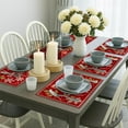 thumbnail image 4 of Festive Winter Gingerbread Placemats, Red Holiday Table Mats for Dining Room, Non-Slip Washable Indoor Outdoor Party Decorative Placemat Set of 6, 4 of 6