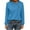 Blue, variant on Womens Dressy Casual Tops with Buttons Solid Color V Neck Long Sleeve Lightweight Sweatshirt Pullover Tshirts (XL, Black)