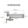 thumbnail image 2 of Wall-Mounted Extendable Folding Kitchen Pot Filler Faucet (Single Hole, Dual Handles), 2 of 6