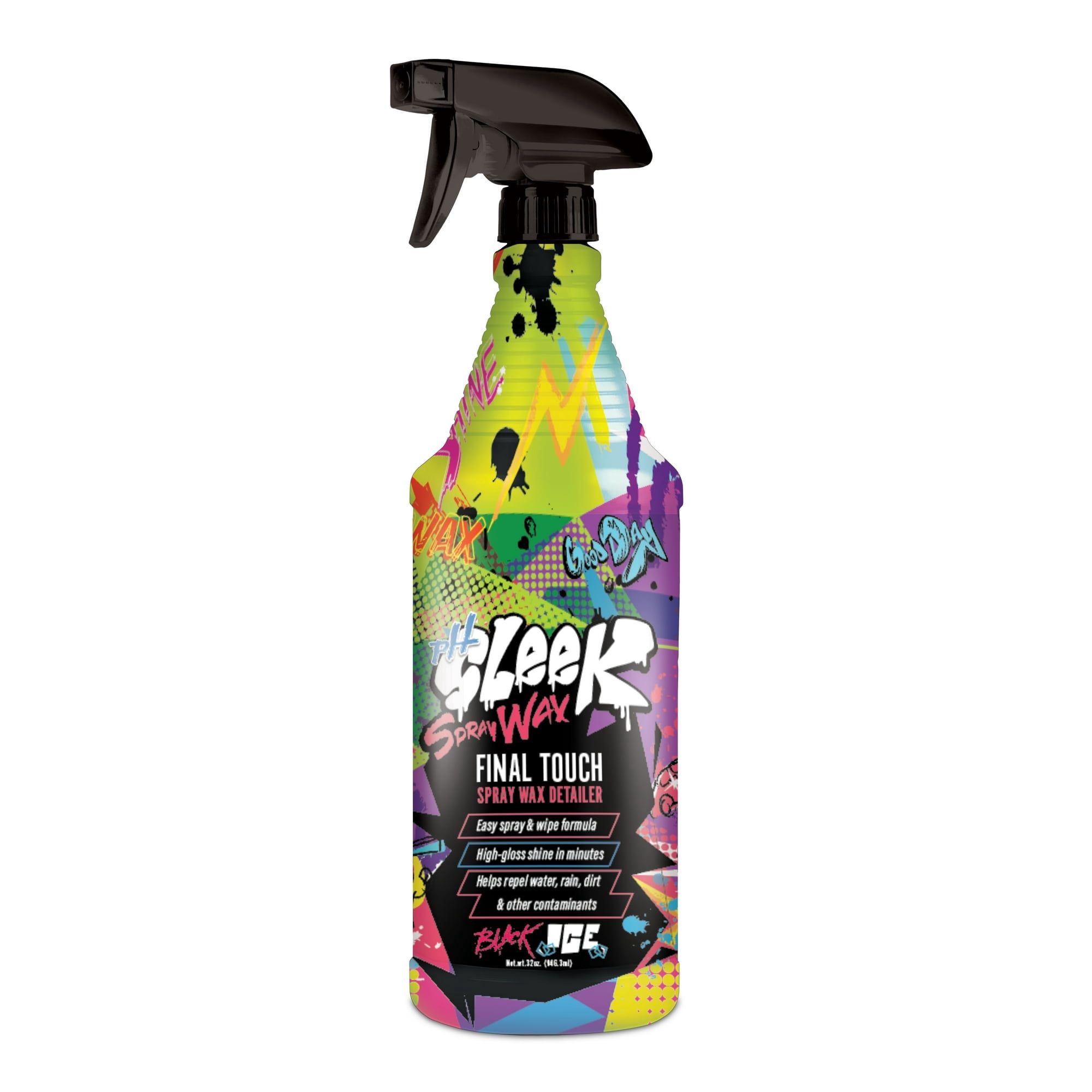 (2 pack) PH Sleek Spray Wax 32oz Black Ice Scent