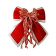 thumbnail image 2 of Large Red Velvet Christmas Bow Decoration, Oversized Holiday Tree Topper, Wedding Arch and Gift Wrap Decor, 25.6 x 23.6in, 2 of 3
