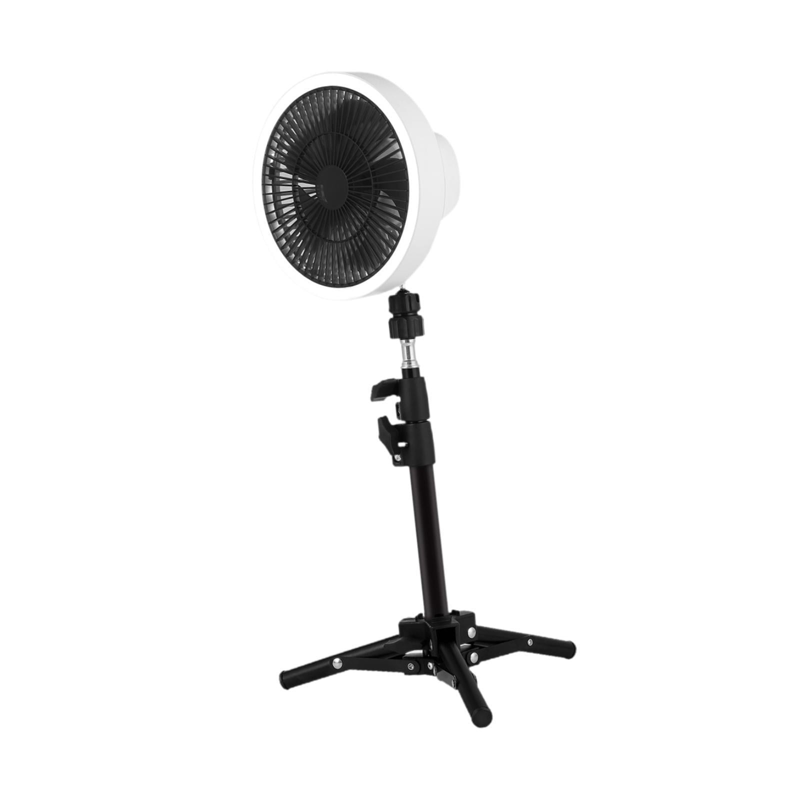 Tongina Tent Fan Camping Fan Tripod Table Fan Hanging Fan Lantern Desk Fan Tripod Fan for Camping Office Bed Bedroom Car White