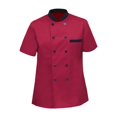 thumbnail image 2 of Chef Clothes Breathable Cotton Sweat Absorption Skin Friendly for Pub Waiter Red Red XXL, 2 of 8