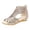 Beige, variant on Summer Sandals for Women Dressy Open Toe Slip on Hollow Out Slides Ladies Sparkly Rhinestone Back Zipper Flat Shoes Gold 9.5