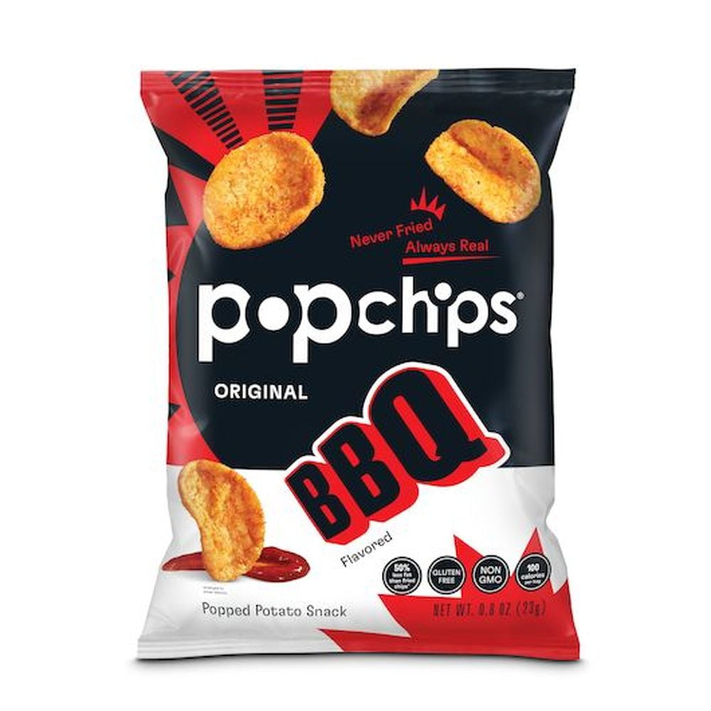 Popchips BBQ Popped Potato Chips, 0.8 Ounce -- 24 per Case.