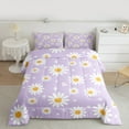 thumbnail image 3 of Homewish Groovy Flower Floral Bedding Comforter Set, Dreamy Purple Cartoon Twin Comforter Sets, Princess Style Reversible Bedding Set, Microfiber Bedroom Decor, 2-Piece, 3 of 9
