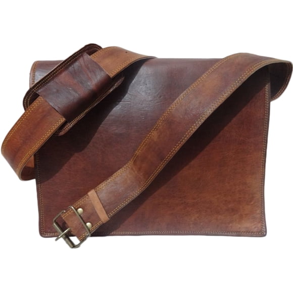 Madosh Sac Messager en Cuir Véritable pour Ordinateur Portable, Rabat sur Sac à Main Bandoulière de Bureau 11"x15 Pouces