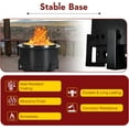 thumbnail image 4 of Portable Smokeless Fire Pit 21.6 Inch - Fire Pit with Innovative Airflow System - Durable Carbon Steel Bonfire for Outside Experience, 4 of 9