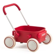 Kidpop Pula First Learner Baby Push Walker and Toddler Wagon with Wheels for Indoor Outdoor, 6 to 12 Months, Red