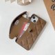 thumbnail image 5 of Funda tipo billetera para iPhone 14 Pro Max, funda tipo bandolera con correa para el cuello, bonita funda tipo cartera con tapa para tarjetas de crédito, funda de silicona suave para niñas, bolso de m, 5 of 5