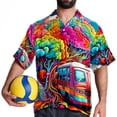 thumbnail image 4 of Mind car Men's Short Sleeve Casual Printed Button Down Beach Shirts, 4 of 6
