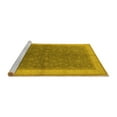 thumbnail image 2 of Ahgly Company Machine Washable Indoor Round Oriental Yellow Industrial Area Rugs, 6' Round, 2 of 4
