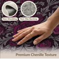 thumbnail image 6 of ODIKA 8'x10' Washable Area Rug Non-Slip Chair-Friendly Mat Gothic Pink Academia Botanical Vine Motif Decorative Purple Flower for Dining Room, Large Office, Lounge, 6 of 7