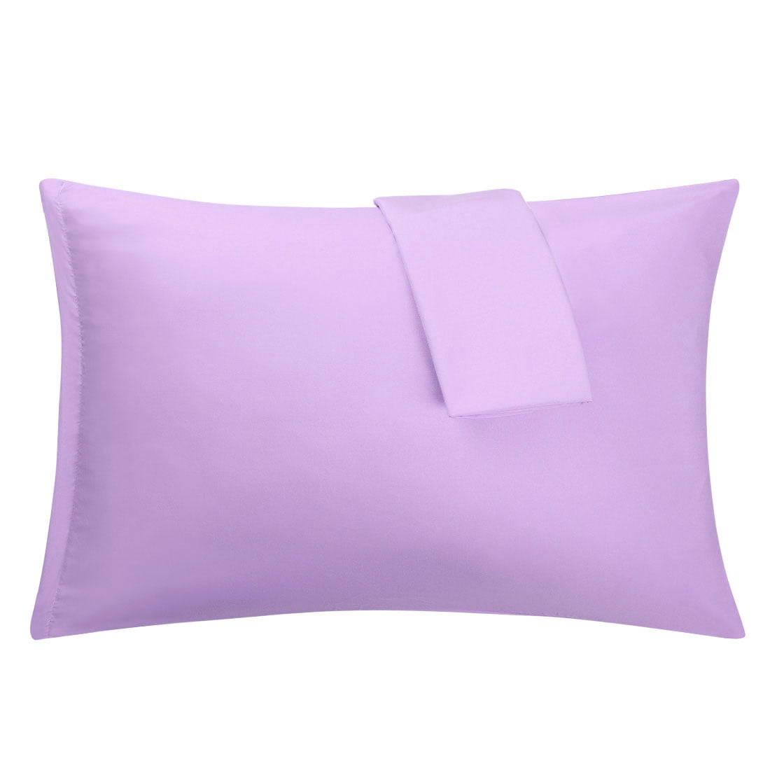 Unique Bargains 2-Piece 1800D Microfiber Solid Pillowcases Violet Standard