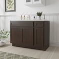 thumbnail image 2 of 42 in. W x 21 in. D x 32.5 in. H Bath Vanity Cabinet without Top in Brown, 2 of 5