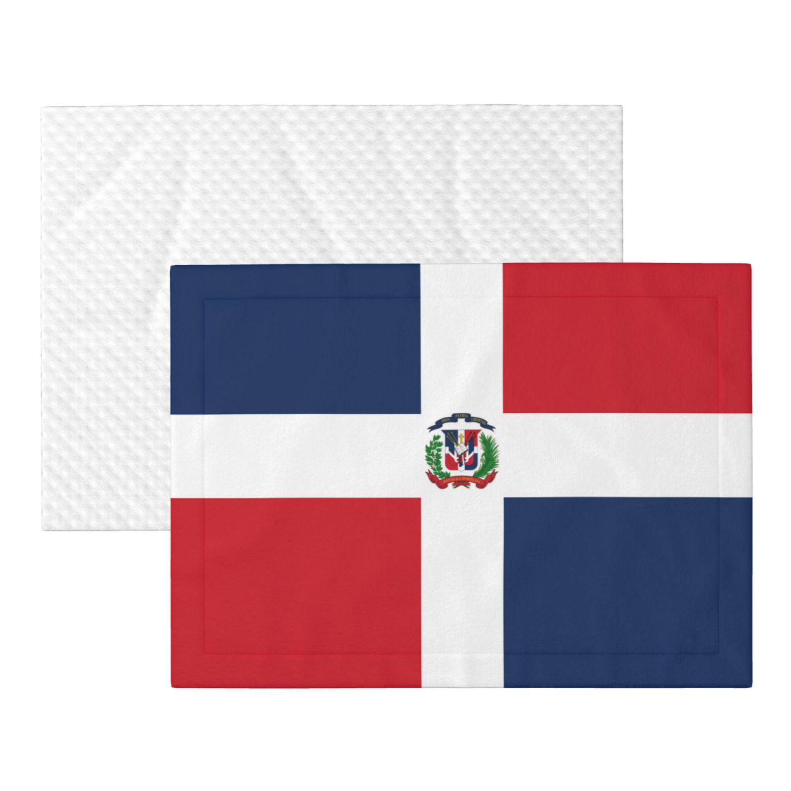 Flannel Throw Dog Blanket Dominican Republic Flag Soft Warm Print Pet Blankets for Small Dog Cat Puppy