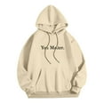 thumbnail image 6 of XIAONU Mens Inspirational Quote Print Hoodie Long Sleeve Hooded Graphic Top Soft Casual Daily Wear Hoodies, 6 of 6