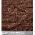 thumbnail image 1 of Soimoi Poly Georgette Fabric Texture & Greek Key Geometric Print Fabric by Yard 52 Inch Wide, 1 of 3