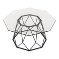 thumbnail image 3 of Furniture of America Growder Contemporary Glass Top Coffee Table in Sand Black, 3 of 6