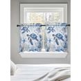 thumbnail image 5 of Summer Beach Coastal Tier Curtains 36 Inch Length,Sheer Curtains for Bedroom Living Room Window Sea Turtle Coral Nautical Rod Pocket Drapes Kitchen Curtains Small Half Window 27.5"x36" 2 Panels, 5 of 7
