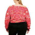 thumbnail image 4 of KIHOUT Subtle Star-Print Off-Shoulder Hoodie - Low-Key Sparkle for Family Gatherings & Weekend Coffee Runs; Soft Fabric Fits Daily Comfort (S-XXL), 4 of 7