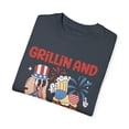 thumbnail image 2 of Chillin' and Grillin' Hot Dog Burger 4th of July Unisex Comfort Colors Tee, 2 of 8