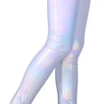 thumbnail image 4 of hde girls shiny wet look leggings kids liquid metallic footless tights, 4 of 5
