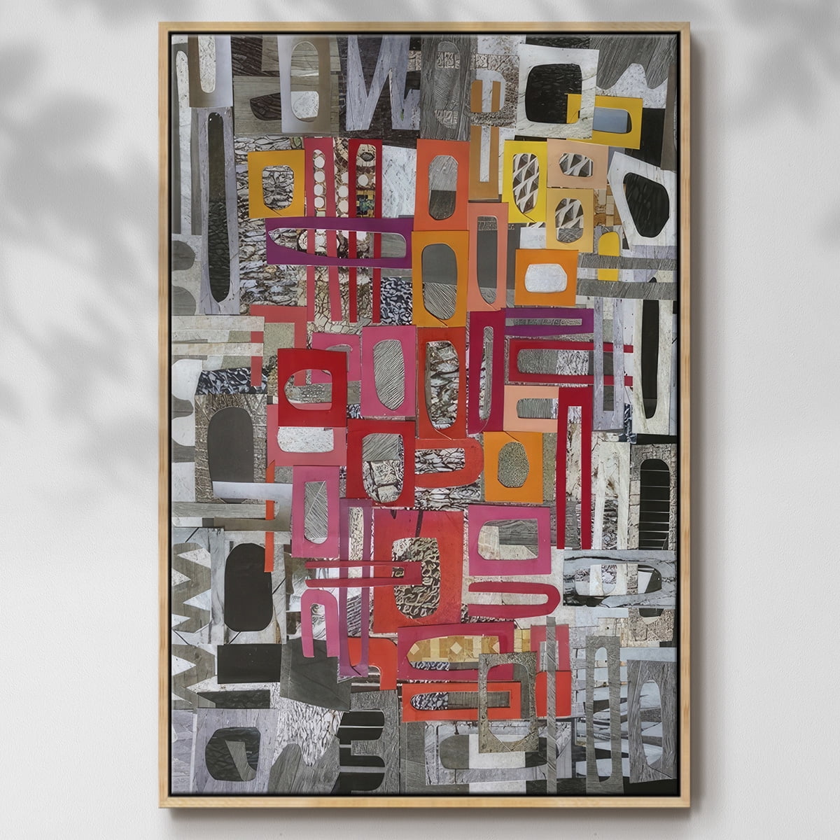 Christmas in the Sierras III - Framed Gallery Wrapped Holiday Canvas - 17 x 25 - Natural Wood Frame