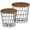 Black, variant on Round End Tables Set of 2, Nesting Accent Side Tables with Storage Basket, Removable Top, Black/Brown for Living Room, Bedroom, Small Space