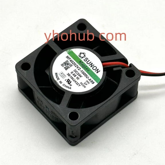 For SUNON MF40202V2-1000U-A99 DC 24V 0.68W 40x40x20mm 2-Wire Server Cooling Fan