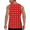 thumbnail image 3 of Haiem White and Green Polka Dot Men Workout Tank Top Gym Bodybuilding Sleeveless Muscle T Shirts Athletic Tank Breathable Workout Shirt-4X-Large, 3 of 9
