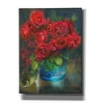 thumbnail image 1 of Epic Graffiti 'Roses in Blue Jar' by Chris Vest, Canvas Wall Art, 40"x54", 1 of 3